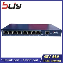 Bliy 10/100Mpbs 9 порт poe коммутатор IEEE802.3af/at 8 POE коммутатор ethernet переключатель питания для ip-камеры и wifi роутера