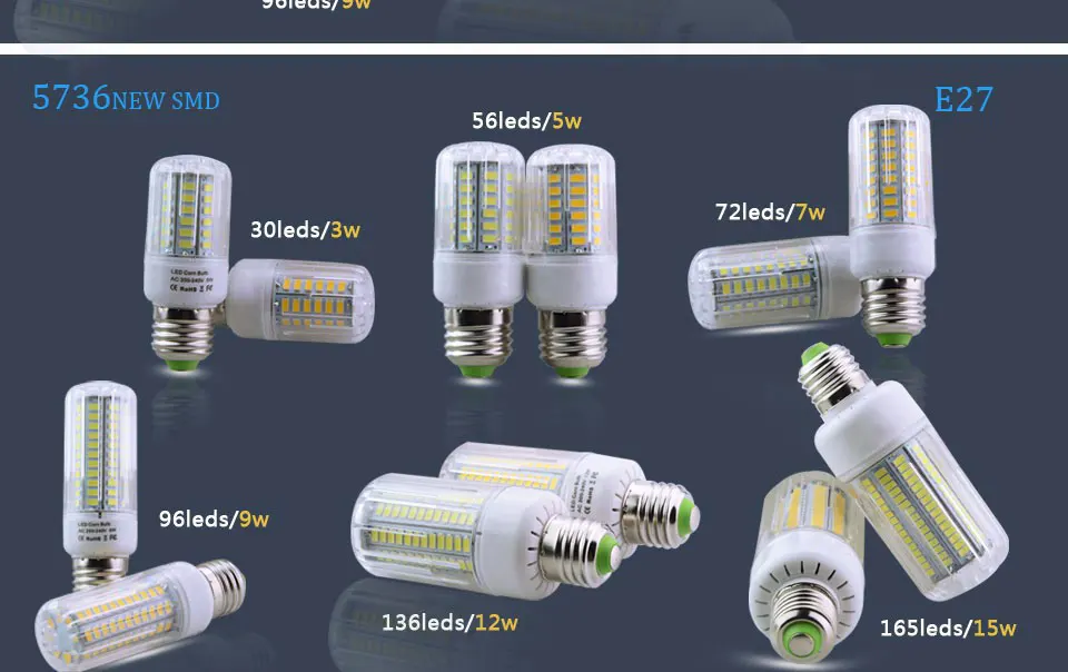 Лидер продаж Светодиодный лампы 110V E27 E12 E17 светодиодный светильник лампы Bombillas светодиодные лампы для дома 15 Вт 12 Вт 9 Вт 7 Вт 5 Вт 3 Вт комнатный светильник s