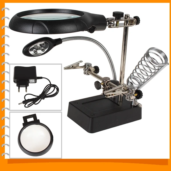 2 5x 7 10x Led Light Magnifier Desk Lamp Helping Hand Repair 2 5x 7 10x Led Light Magnifier Desk Lamp Helping Hand Repair Clamp Alligator