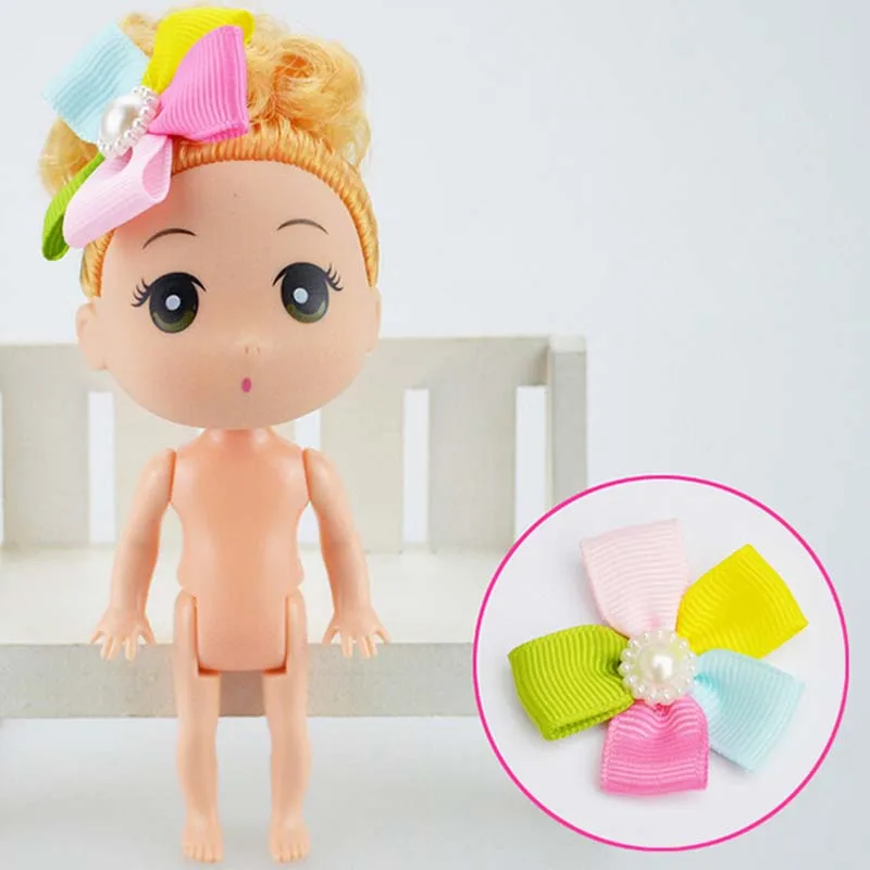 High Quality 1 font b PC b font Cute Doll for Kids Birthday with Flower Headwear