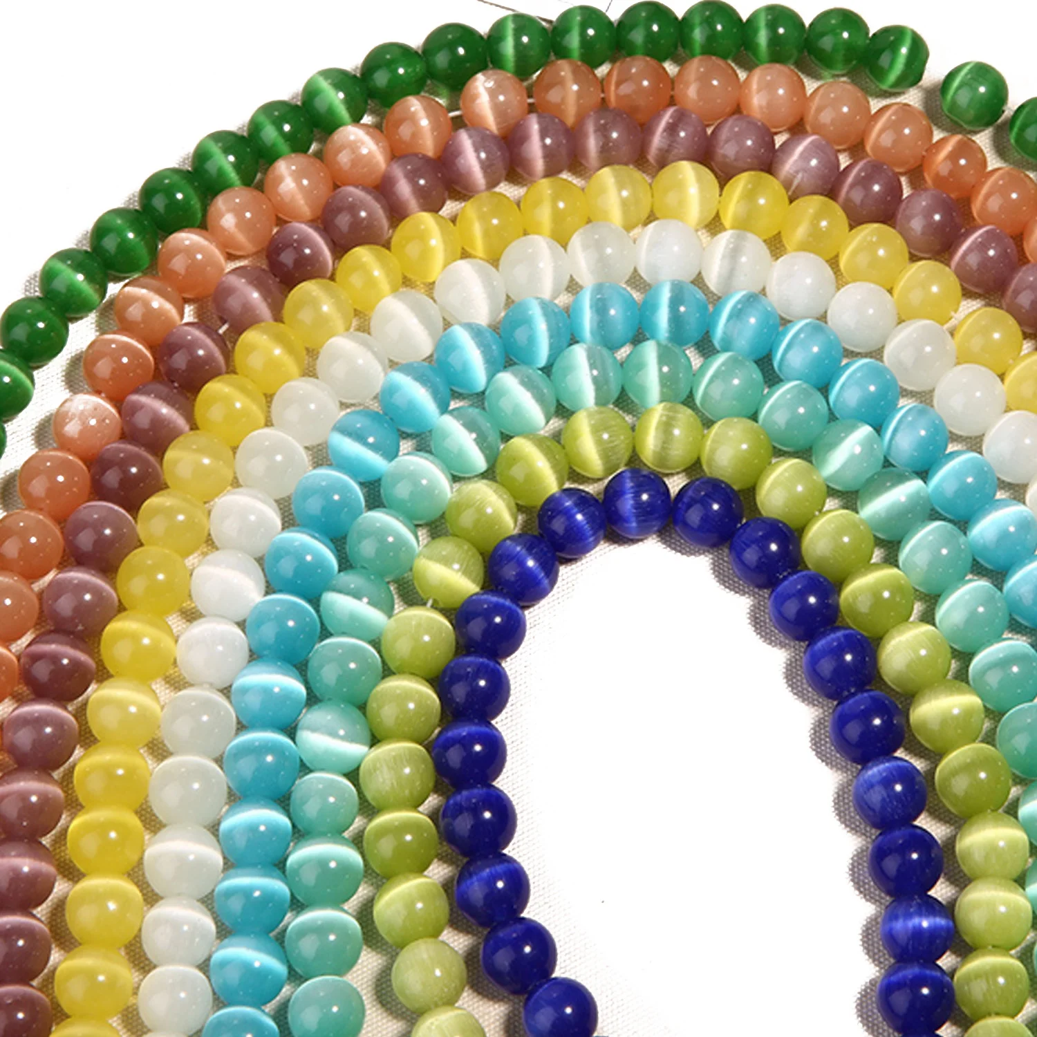 132 шт 6 мм Многоцветный натуральный круглый Опаловый камень драгоценный камень модные декоративные бусины ранбоу игрушки подарки DIY шнур кожаный