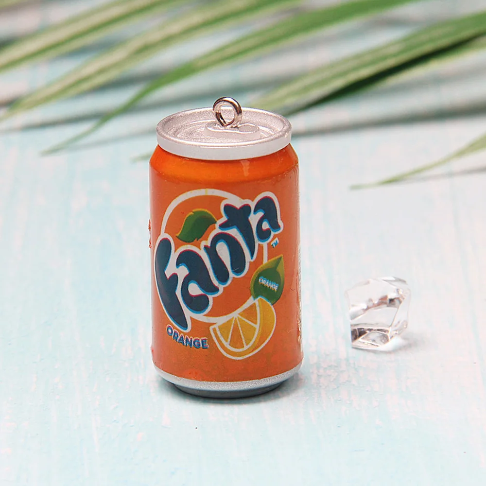 Yamily 6 шт./22*4 мм Slime Charm Sprite Becker Cola Cans Slime charm подвеска для изготовления принадлежностей с сумкой на шнурке для DIY - Окраска металла: Коричневый