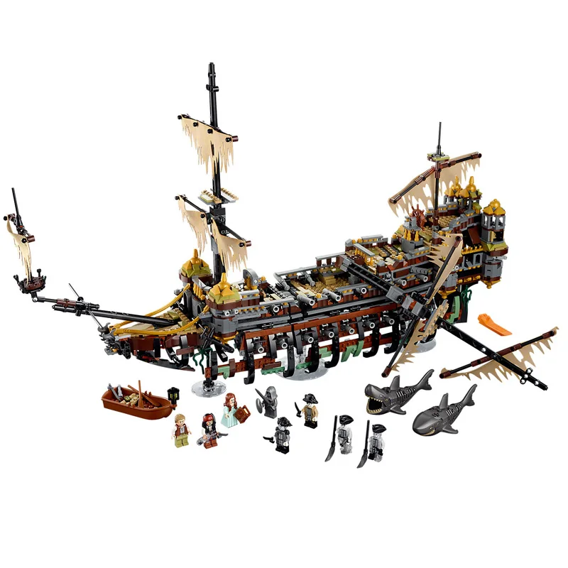 

2344Pcs Pirate Ship The Slient Mary Model Building Blocks Bricks Educational Toys Gifts Compatible Legoings 71042 16042