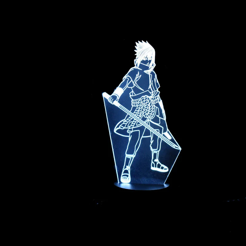 

7 Color Changing Led Kids Bedside Sasuke Modelling 3D Visual Anime USB Desk Lamp Home Decor Naruto Night Lights Lighting Fixture