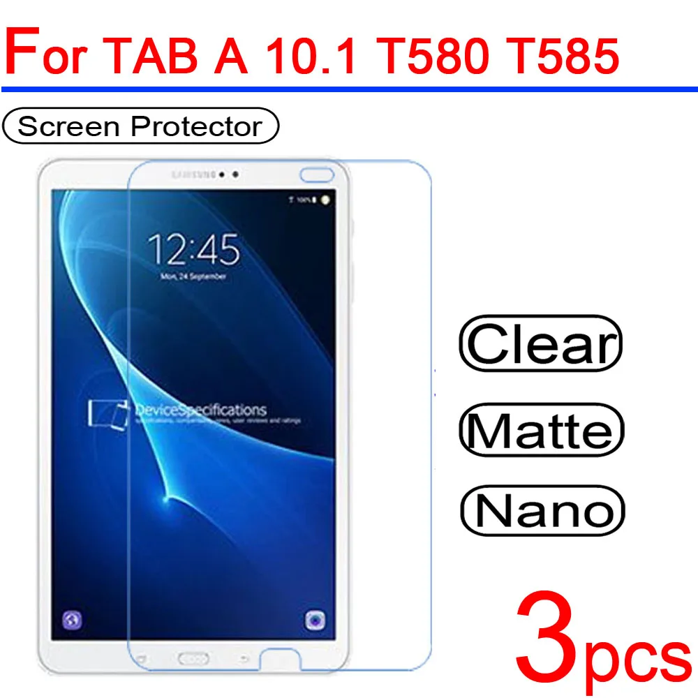 3 шт. Ультра прозрачная защитная пленка для экрана планшета Samsung Galaxy Tab A 7 0 8 9 10 1 T580