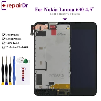 

10Pcs/Lot For Nokia Lumia 630 RM-977 RM-978 LCD Display Touch Screen Digitizer Assembly Frame Replacement Parts For Nokia 630Lcd