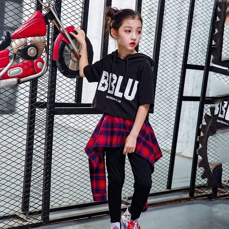 Street Dance Clothing Girls Jazz Dance Set Children's Dance Hip Hop