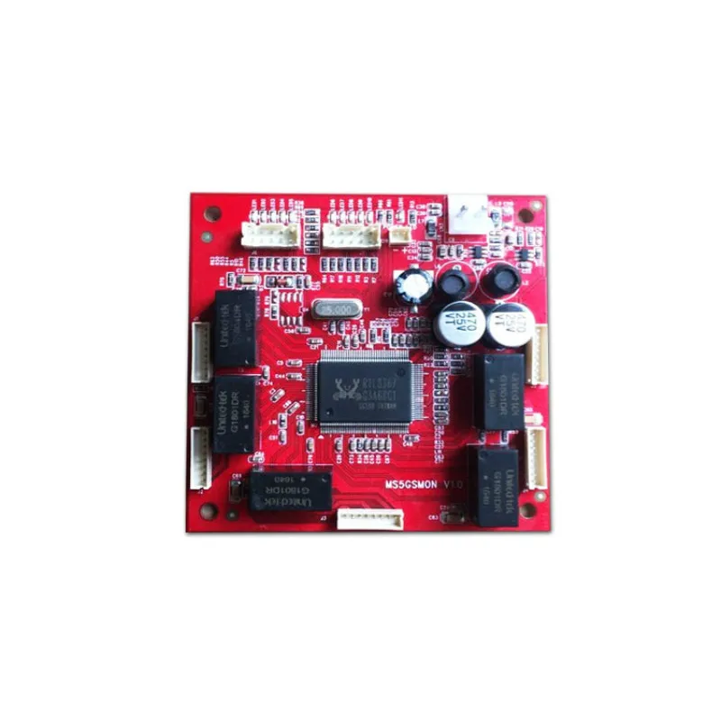 OEM/ODM 10/100 Мбит/с гигабитный коммутационный модуль ethernet с 5 портами плата pcba 1*4 1000 мм
