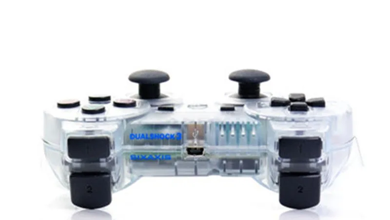 Беспроводной Bluetooth прозрачный цветной контроллер для sony playstation Dualshock 3 PS3 контроллер вибрации геймпад