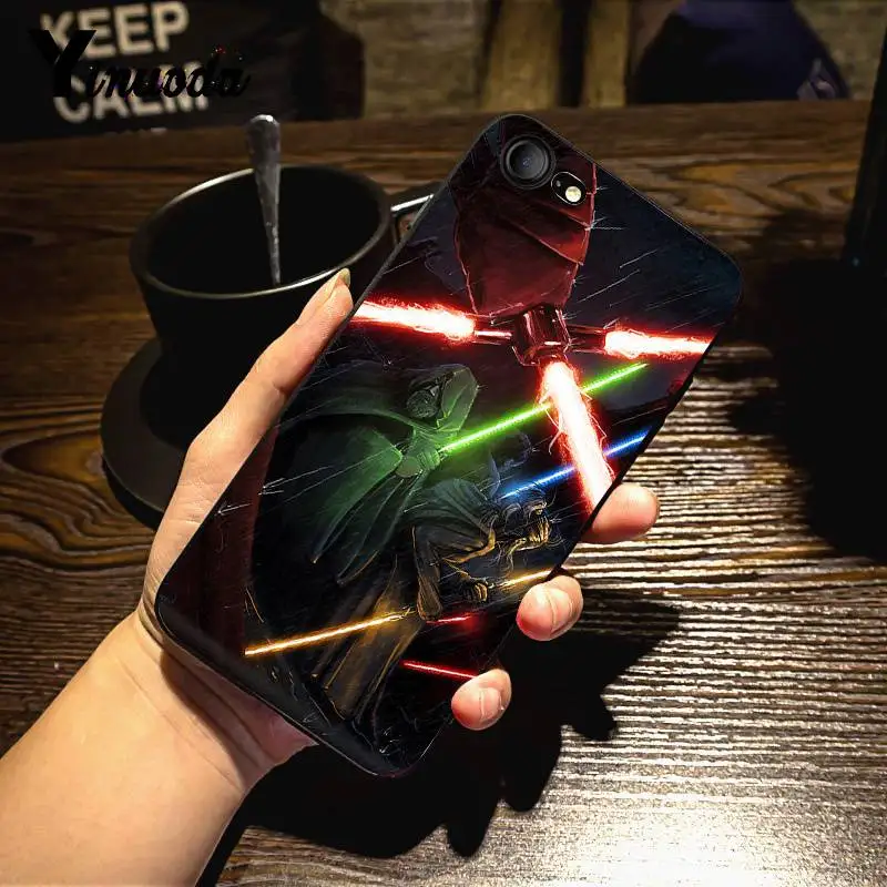 Yinuoda для iphone 7 6 X Чехол REY KYLO REN LIGHTSABER FIGHT чехол для телефона для iphone X 8 7 6 6S Plus X 5 5S SE XR XS XSMAX