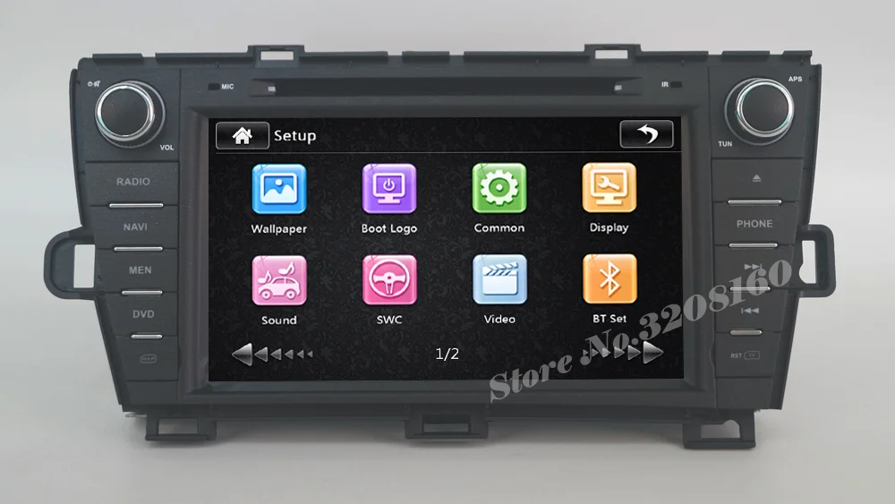 Top 2din 8" Car DVD Player for Toyota Prius 2008 - 2014 with Radio RDS BT swc GPS free map 3G WIFI MP3 MP4 1080P Bluetooth call swc 3