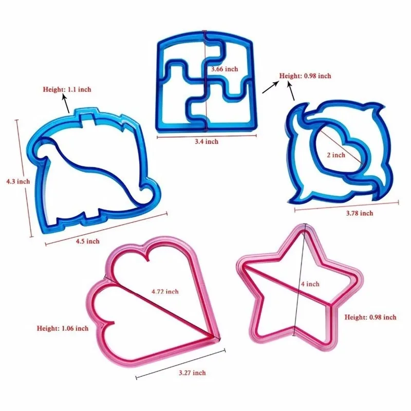 1pcs Sandwich Mold Cutter Embossed Device Animal Shape Lunch Kids Sandwich Toast Cake Bread Biscuit Rice Ball Food Cutter DIY Mold   (8)