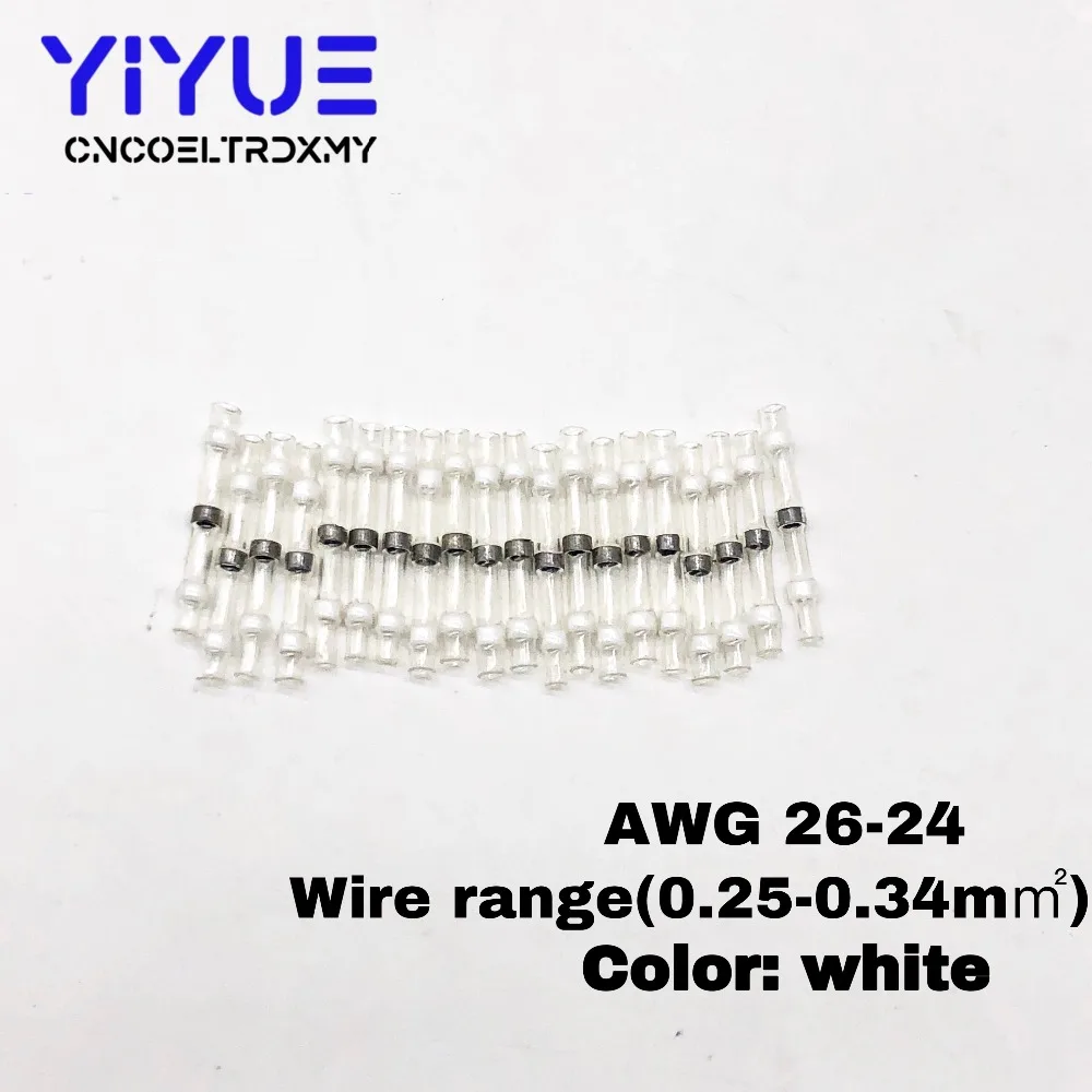 20 шт SST-S11 AWG26-24 Уплотнение Термоусадочная Стыковая проволока Соединители Клеммы 0,25-0,34 мм белый припой рукав водонепроницаемый