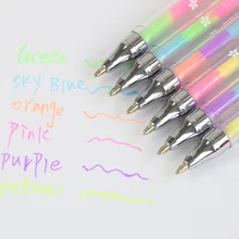 6 шт./лот, новая Корейская Милая канцелярия, дизайн чернил, 6 цветов, маркер, канцелярские ручки, цветные канцелярские принадлежности