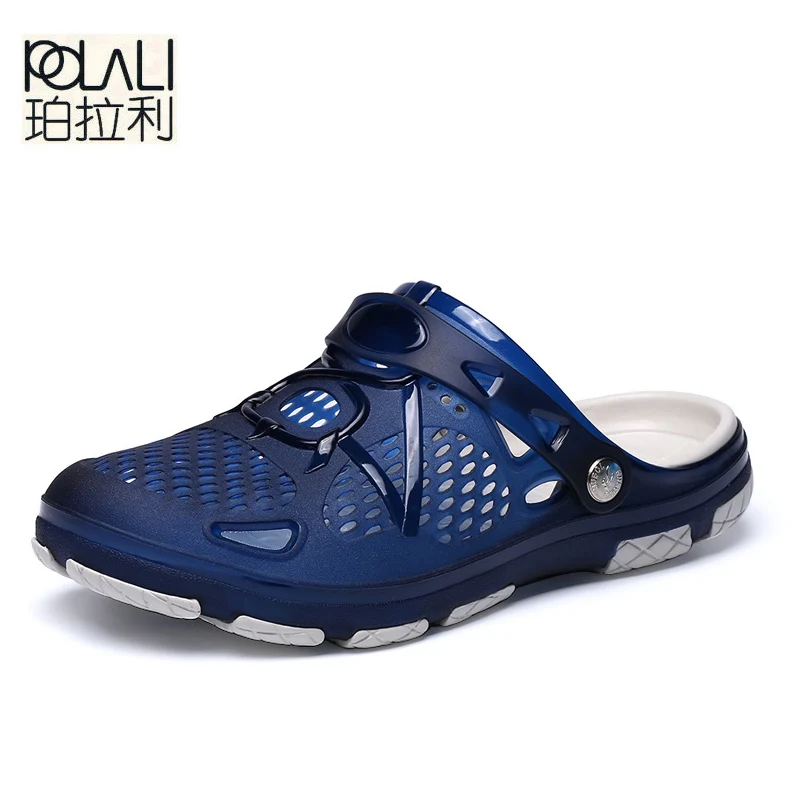 POLALI Gelee Schuhe 2018 Neue Sommer Männer Strand Sandalen Hohl Hausschuhe Männer Flip-Flops Unisex Alias Outdoor Sommer Chanclas