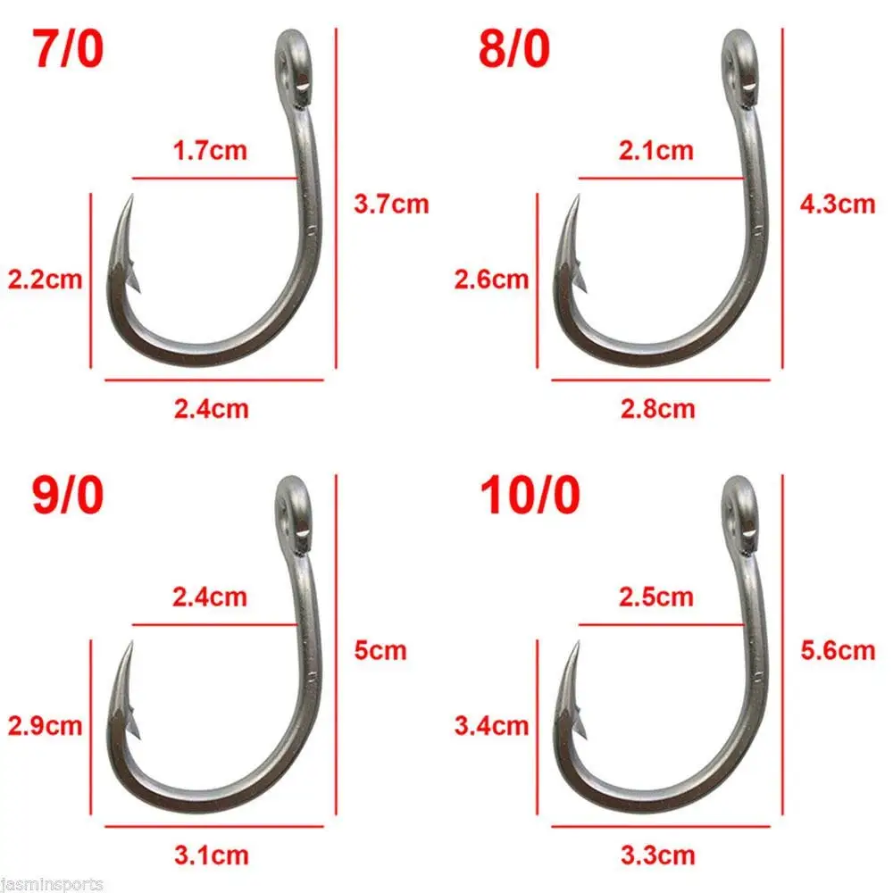 30 шт. 10884 рыболовные крючки из нержавеющей стали белые сильные большие игровые рыболовные круговой Крюк Приманка для тунца рыболовные крючки