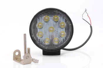 

27W Round Square LED Work Light 6500K White Light for SUV ATV Boat Engineering Car For Drop Shipping