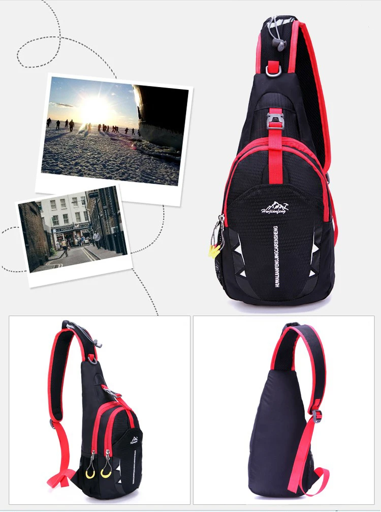 Huwaijianfeng грудь нейлоновая сумка Спорт на открытом воздухе плечо Спорт Для мужчин Поясные сумки Пеший Туризм Водонепроницаемый корейский
