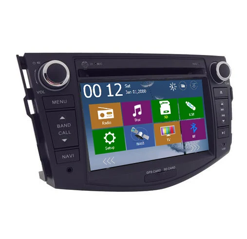Cheap Car DVD Player 2 Din For Toyota RAV4 2006 2007 2008 2009 2010 Steering-Wheel Touch GPS Navigation radio BT RDS Audio 1