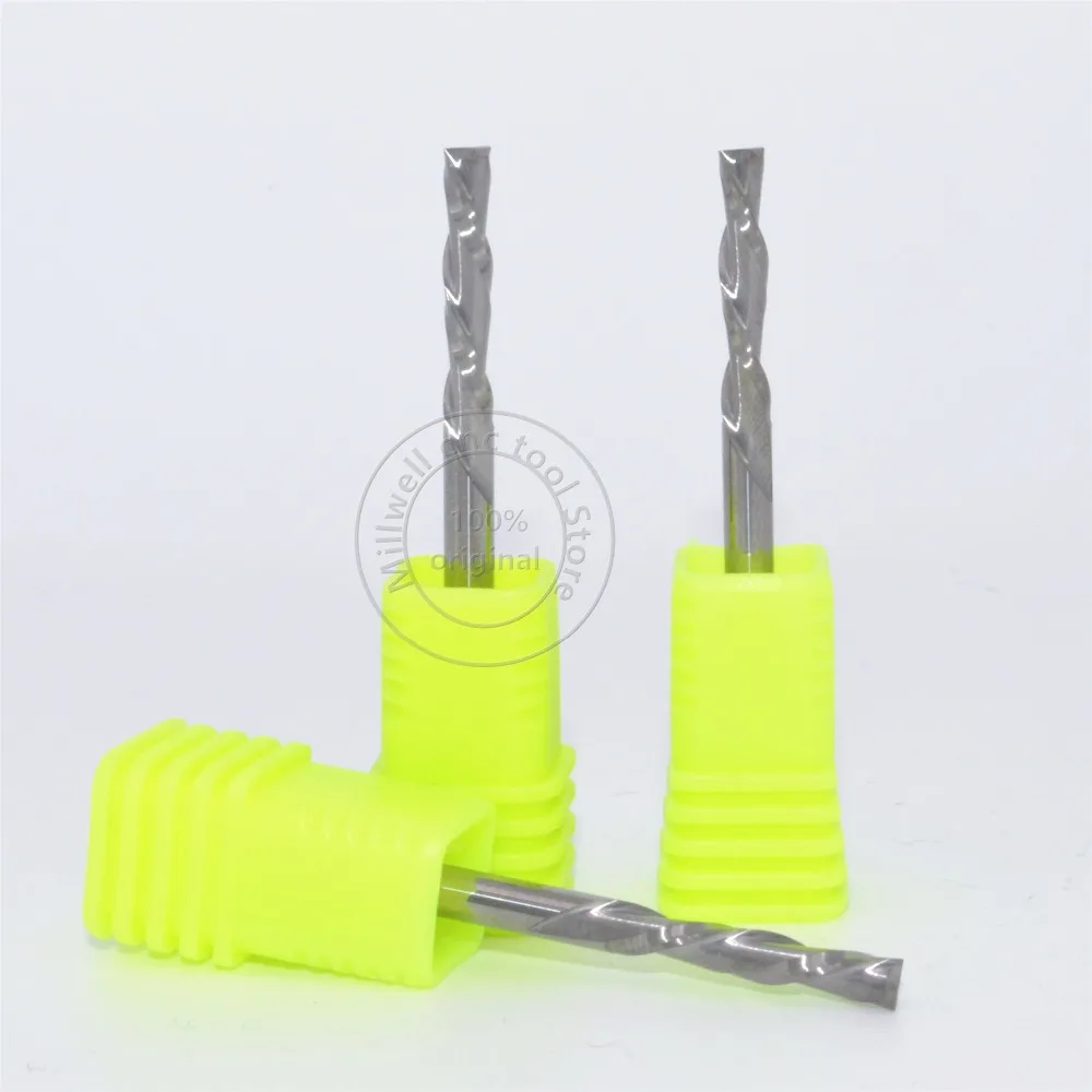 

5PCS-free shipping CNC solid carbide wood tool,woodworking router bit,2 flute down cut end mill,left spiral milling cutter