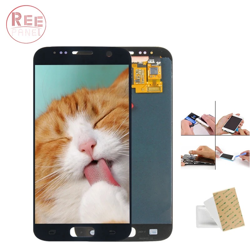 

Original 5.1'' Super AMOLED Screen for SAMSUNG Galaxy S7 LCD Display G930 G930F SM-G930 LCD Touch Screen Replacement Parts