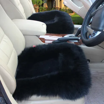 

FLY5D Universal Car Seat Cover Winter Auto Wool Driver Seat Cushion High Quality Plush Seat Pad Wool Mat Car Styling Accessories