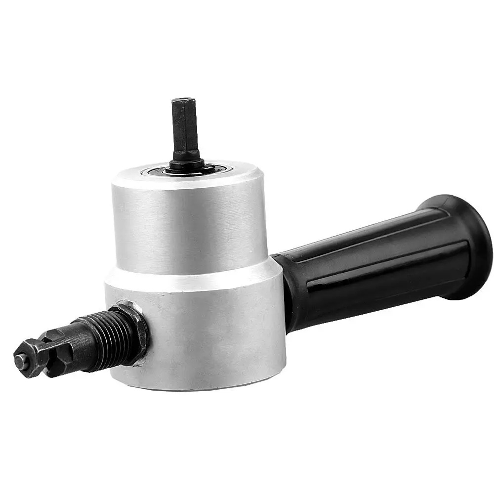 Cena 1 zestaw do cięcia metalu podwójna blacha z łbem Nibbler przecinarka zestawy narzędzi zamocowanie wiertła narzędzia tnące akcesoria detal Hot