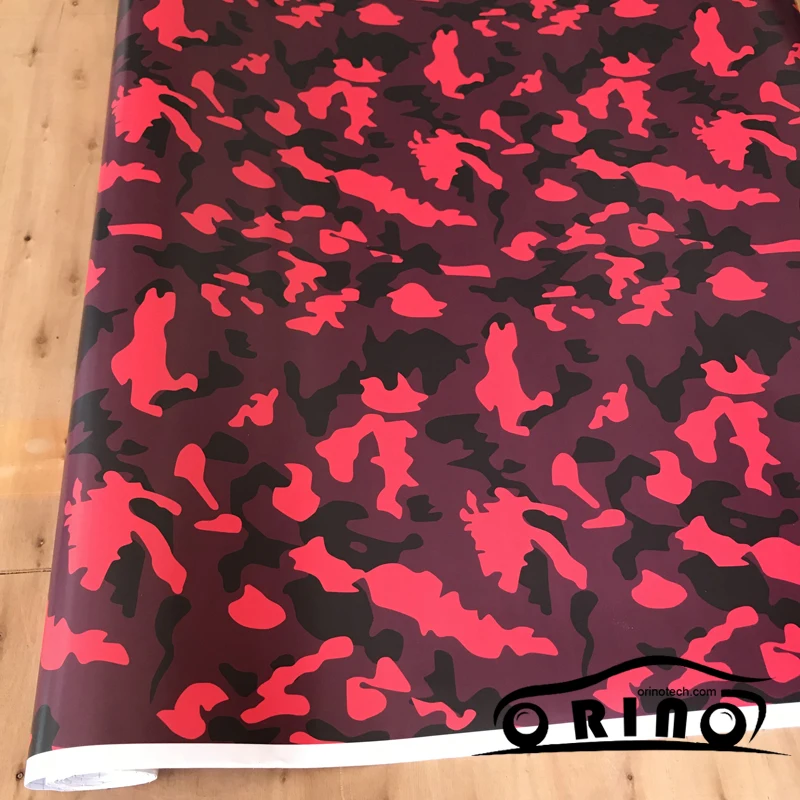 Black Red Camo Vinyl Film-4