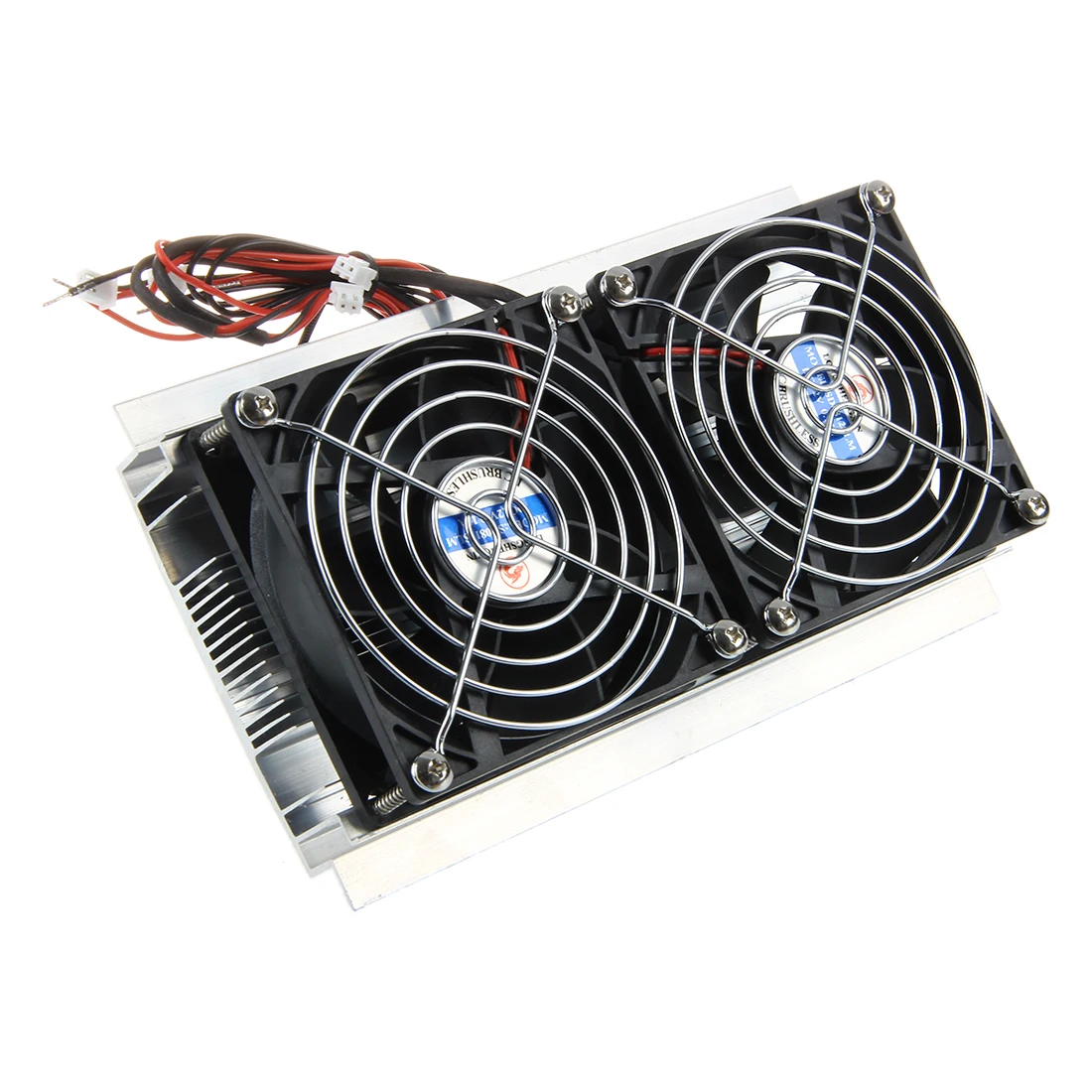 

Thermoelectric Peltier Refrigeration Cooling System Kit Cooler Double Fan DIY Gift