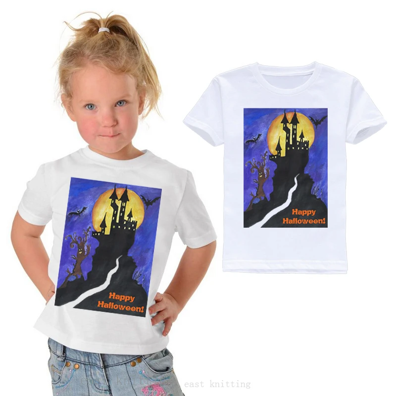 DERMSPE/2019 г. Новая детская хлопковая одежда с милыми рисунками для мальчиков и девочек детские топы с рисунками, Детский комплект из футболки