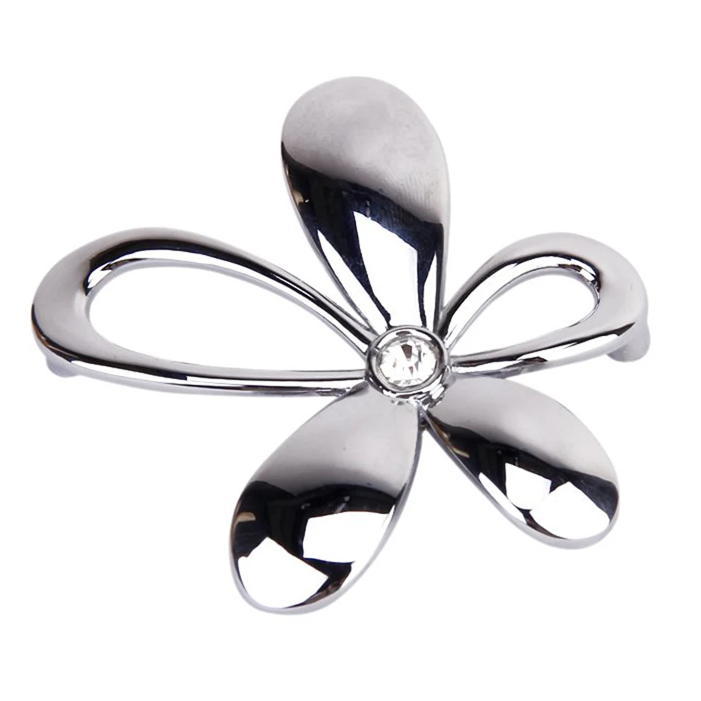 

Flower Shaped Silver lustre Cabinet Drawer Knob Handle Pull