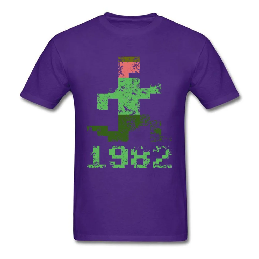 Short Sleeve Tops Shirts O Neck Pure Cotton Mens T-shirts Adventure Gaming 1982 Casual Clothing Shirt Faddish Drop Shipping Adventure Gaming 1982 purple