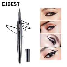 Макияж qibest черная жидкая подводка для глаз долговечная Водостойкая Подводка для кошачьего глаза карандаш-косметика быстросохнущая не тусклые Eye Make up
