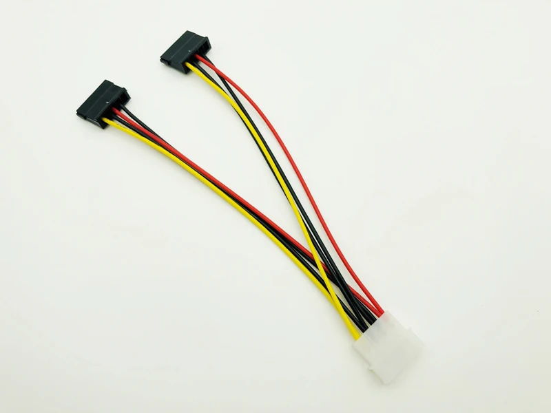 4Pin IDE Molex to 2 Serial ATA SATA Y Splitter Power Cable