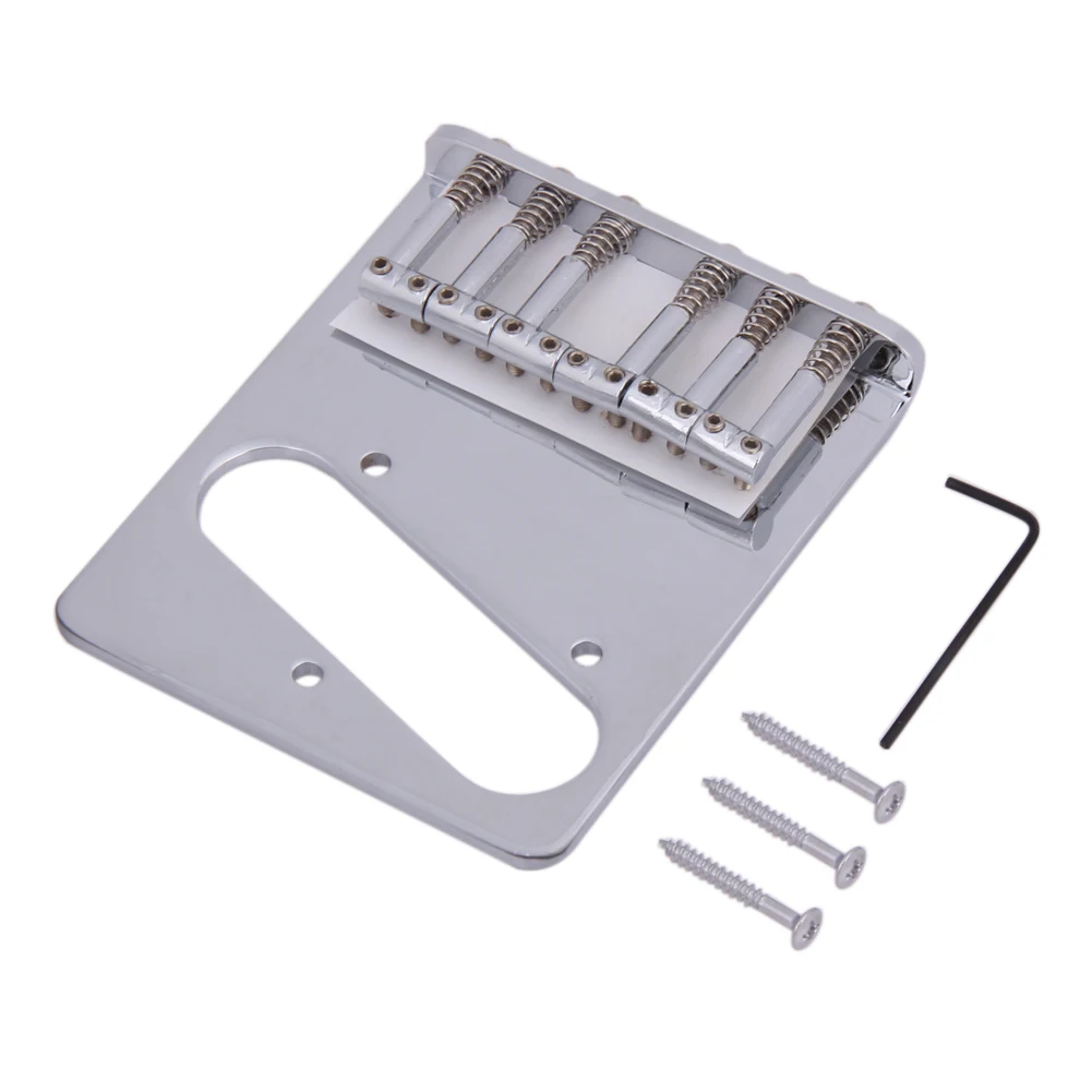 

1 Set Metal Guitar Bridge 6 String Square Saddle 52mm for Telecaster Electric Guitar Replacement Parts & Accessories