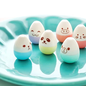 

6 pcs Mini Pill Leaves Eggs Shaped Highlighter Pens For Writing