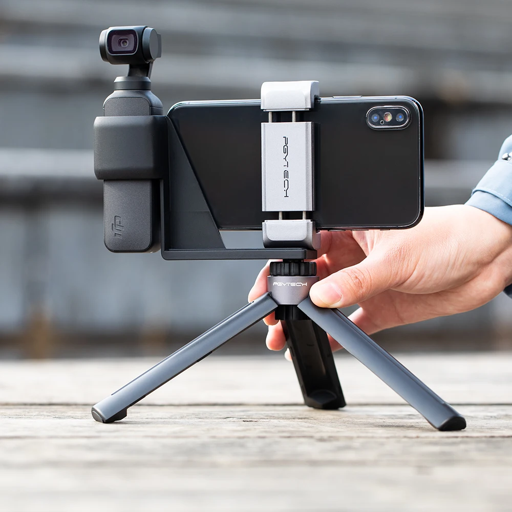 PGYTECH штатив с мини ручкой настольный для DJI OSMO Action Pocket 2 GoPro Hero 9 8 7 камера 1/4