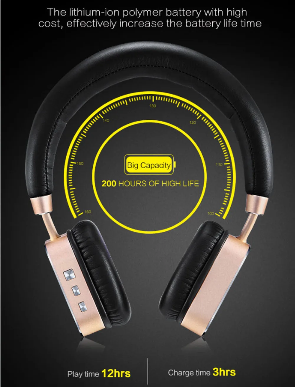 VOBERRY A900BL Универсальный Bluetooth 4,1 Беспроводная гарнитура стерео золотые цвета Bluetooth HiFi музыкальные наушники