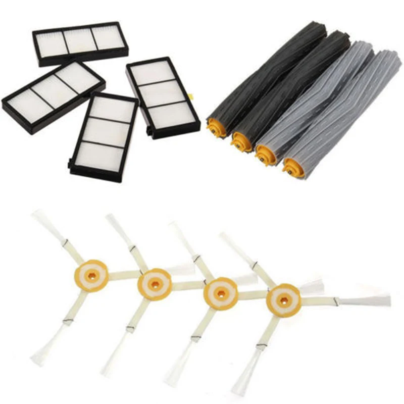 

New Filters Brushes Extractor Kit Accessories Side Extractor Replacement Kit for iRobot Roomba 800 900 series 870 880