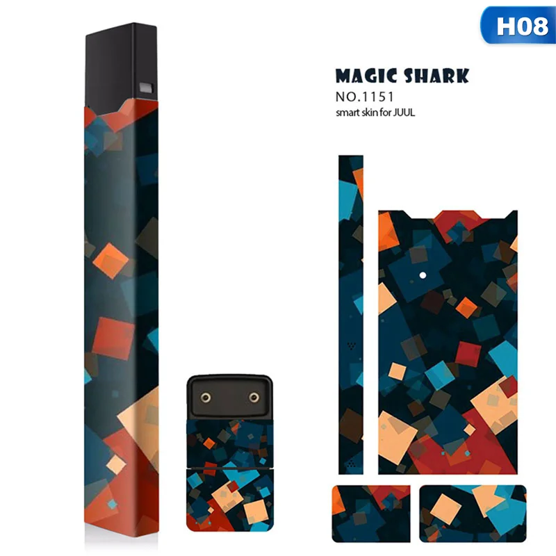 Модная Magicshark наклейка для Juul 10 шаблон 2.5D стерео пленка 3м клейкая печатная