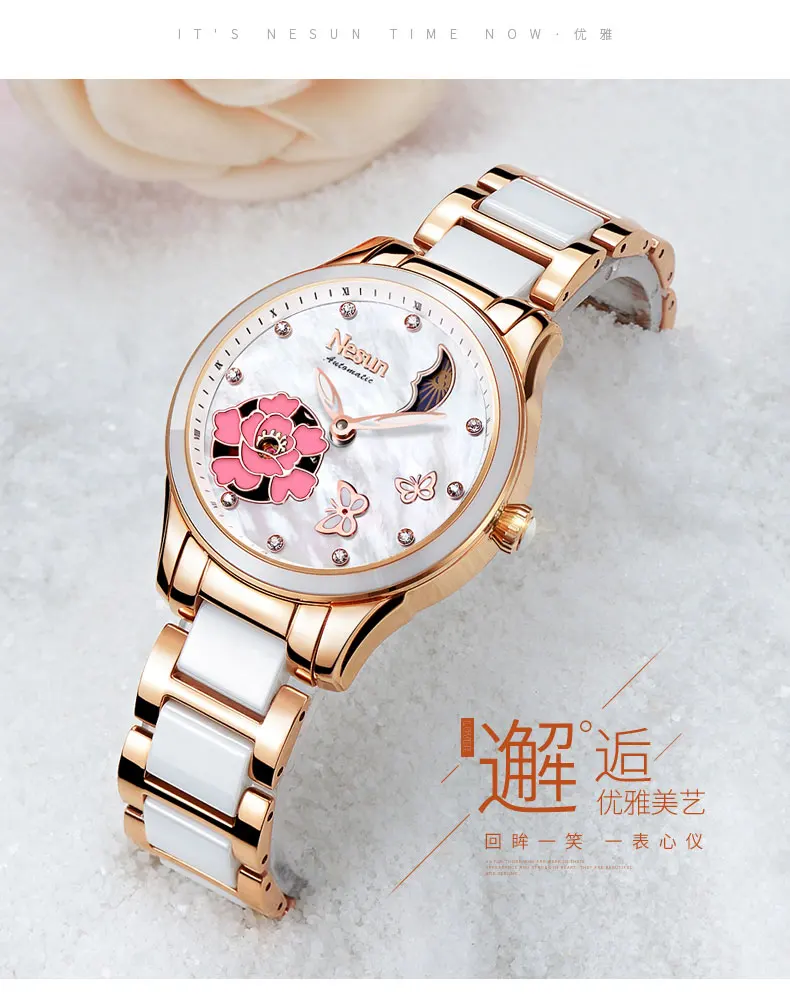 Женские часы брендовые Роскошные модные женские часы цветок горный хрусталь розовое золото браслет часы час Relogio Femenino часы Femme