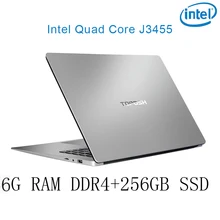 P2-10 6G RAM 256G SSD Intel Celeron J3455 Gaming laptop notebook computer keyboard and OS language available for choose