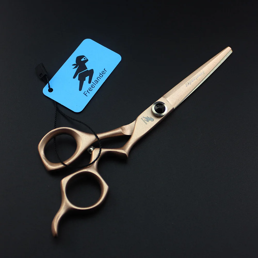 6 дюймов freelander живопись истончение ножницы для стрижки волос Ножи Форма острое лезвие Профессиональный парикмахерских ножниц Парикмахерская инструмент - Цвет: Straight