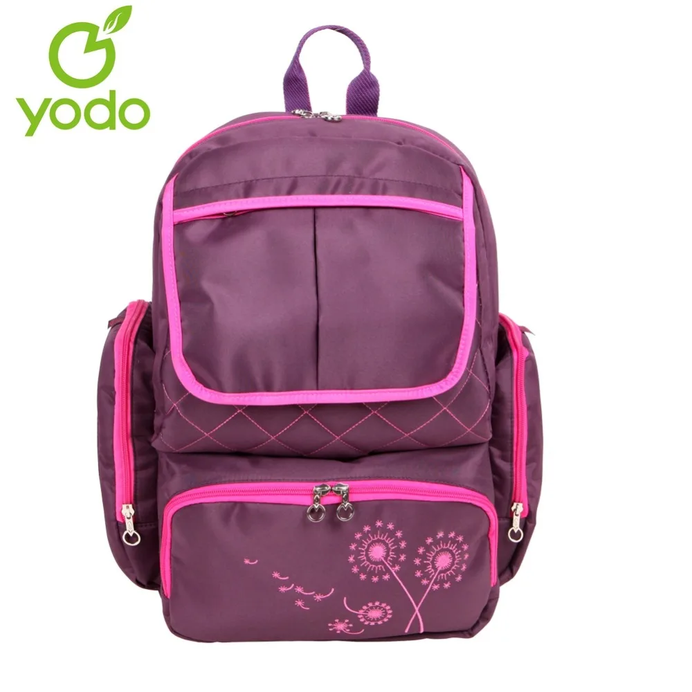 

Yodo Large Capacity Women Backpack Diaper Bag 13 Secure Pockets Smart Organizer System With XL Changing Pad Wipe Dispenser Case