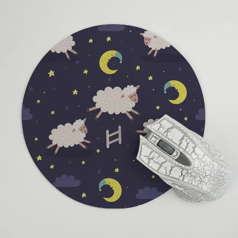 MaiYaCa Cool New Adorable Sheep Hug Me Silicone Pad to Mouse Game Size for 20x20cm 20x20cm Rubber Round Mousemats