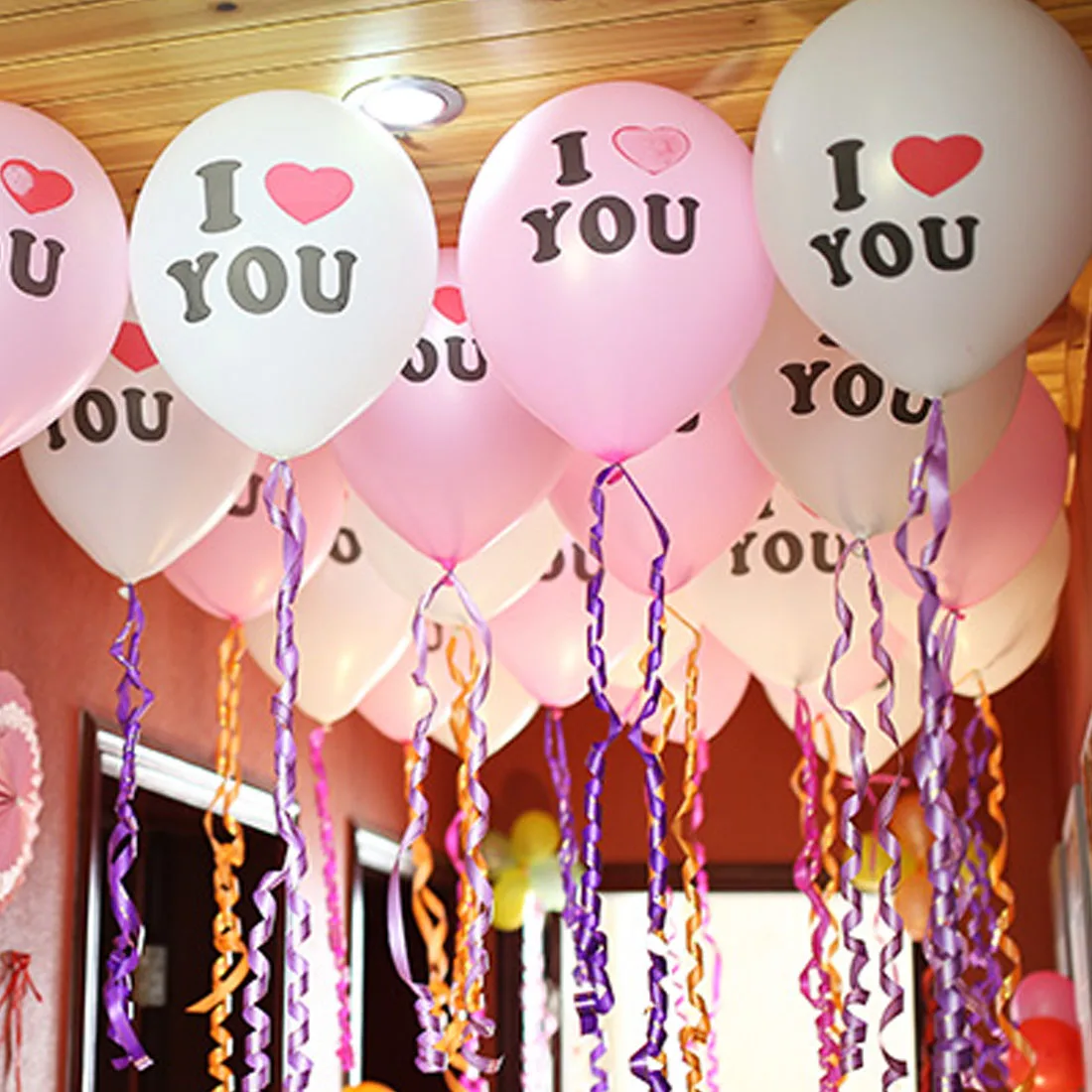

Top Sale 12 inch Pearl Latex Balloon I LOVE YOU Balloons Christmas Wedding Decorations Hot Selling