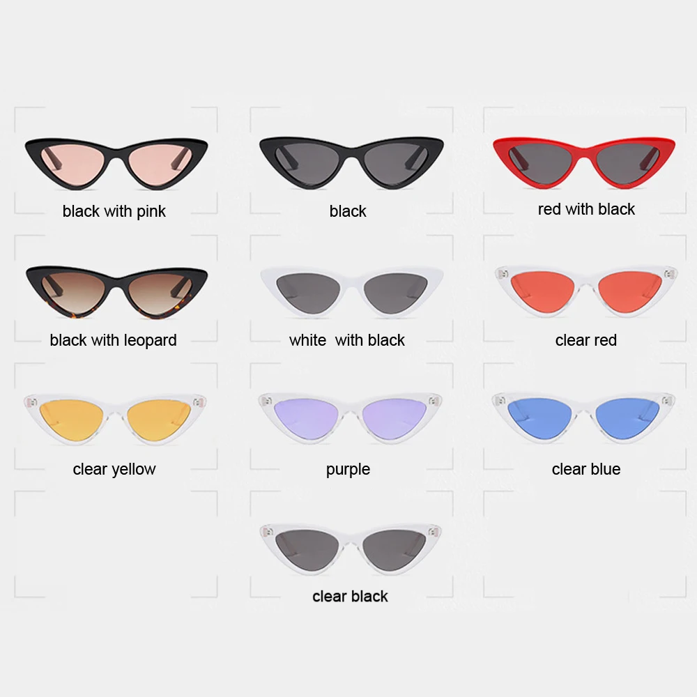 Kachawoo оптовая продажа 6 шт милые сексуальные ретро "кошачий глаз" Женщины Красный Белый Черный солнцезащитные очки для дам подарок 2018 uv400
