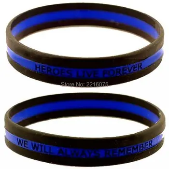 

1000pcs triband Heroes Live Forever We Will Always Remember silicone wristband rubber bracelets free shipping by DHL express