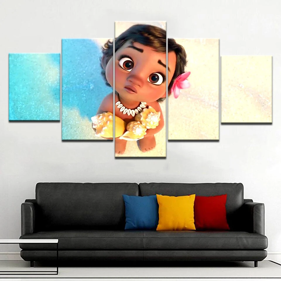 Холст картины HD с принтом в виде Винни Пуха Домашний декор Wall Art рамка 5 шт. героями