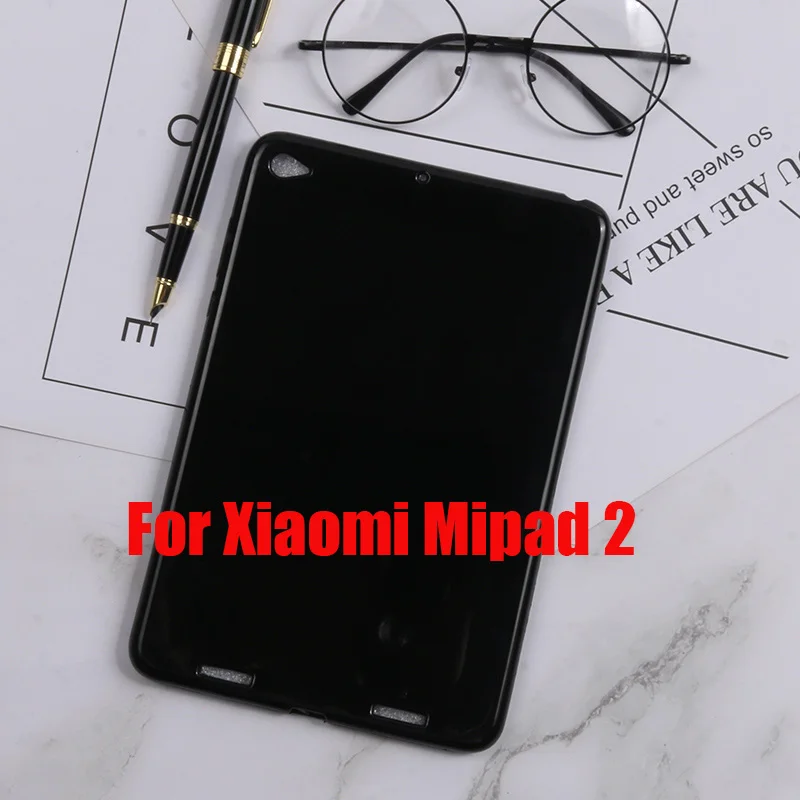 

For Xiaomi Mipad 2 3 Case Black Soft TPU Gel Silicone Bumper Case Back Black Protective Transparent Cover for Mi Pad 2 7.9 inch